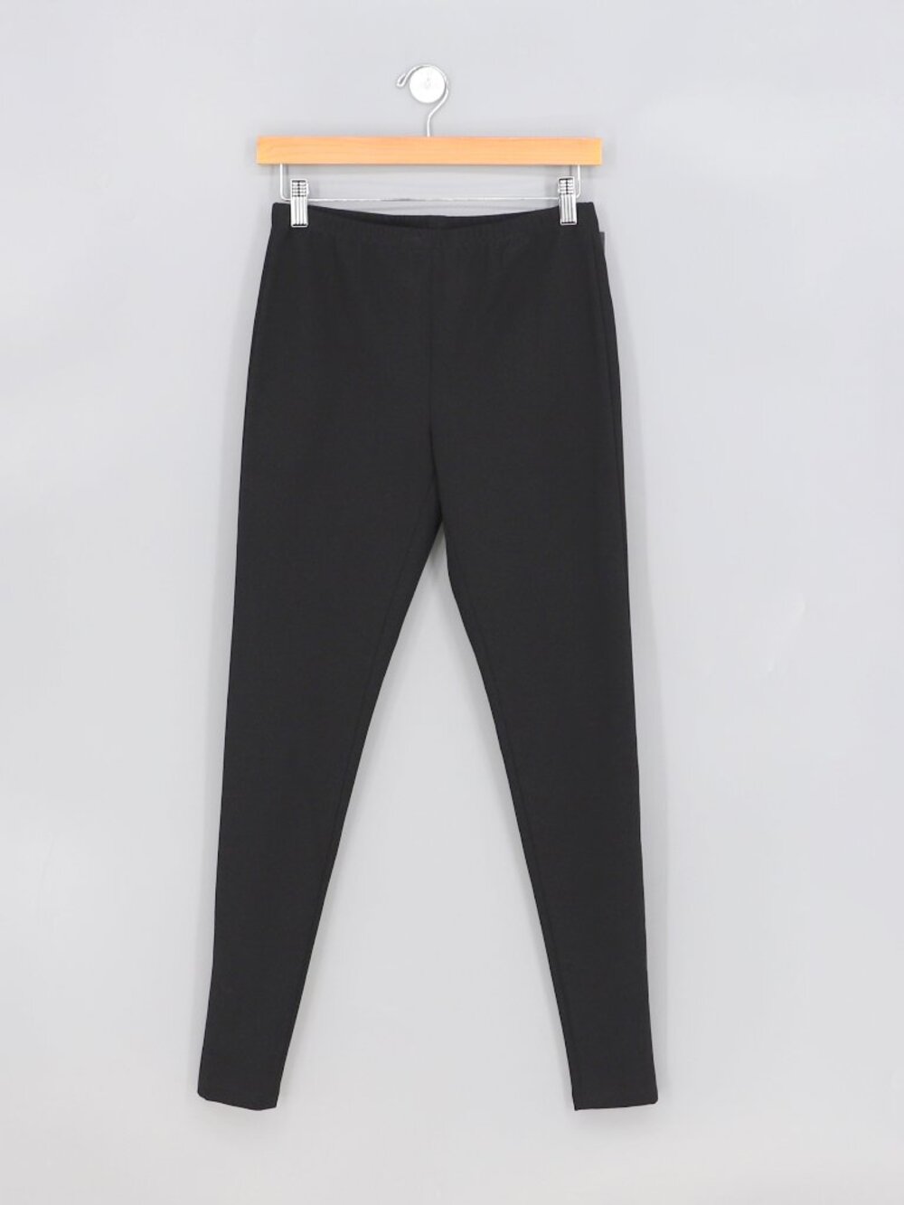 NWT LAFAYETTE 148 NY Black Pull-On Elastic Waist Leggings Pants Size S